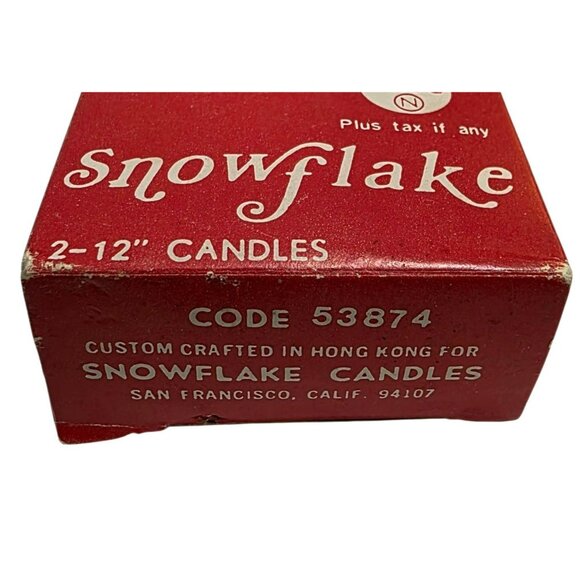 Vintage Christmas Santa Claus Taper Candles 12" Pair MCM Holiday Decor Kitschy - Picture 2 of 6